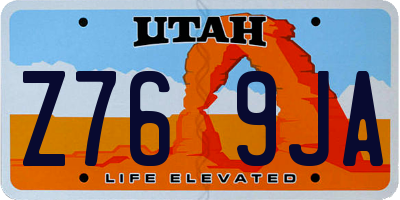 UT license plate Z769JA
