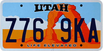 UT license plate Z769KA