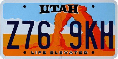 UT license plate Z769KH