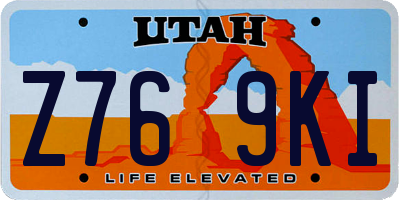 UT license plate Z769KI