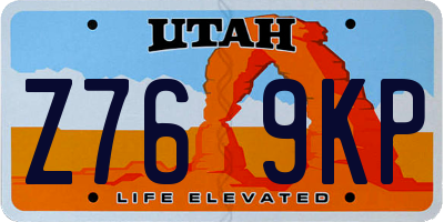 UT license plate Z769KP