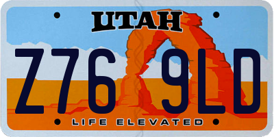 UT license plate Z769LD