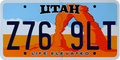 UT license plate Z769LT