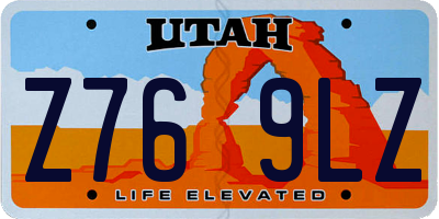 UT license plate Z769LZ