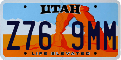 UT license plate Z769MM
