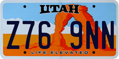 UT license plate Z769NN