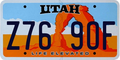 UT license plate Z769OF