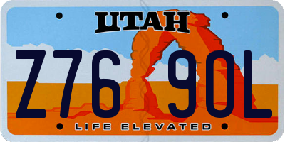 UT license plate Z769OL