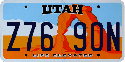 UT license plate Z769ON