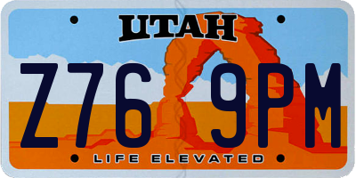 UT license plate Z769PM