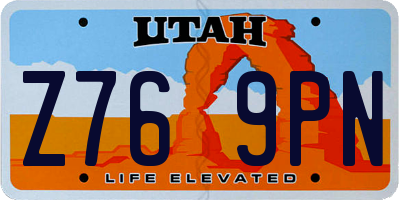 UT license plate Z769PN