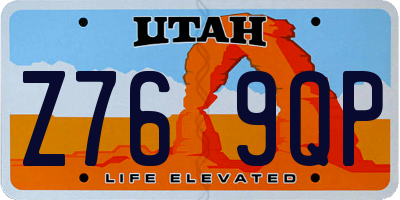 UT license plate Z769QP