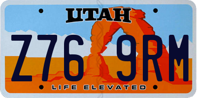 UT license plate Z769RM