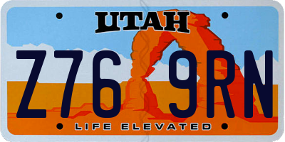 UT license plate Z769RN