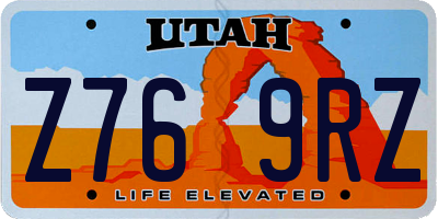UT license plate Z769RZ
