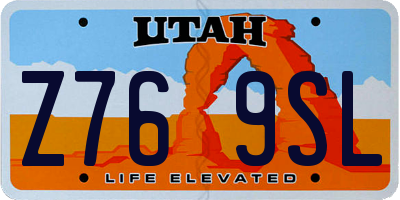 UT license plate Z769SL
