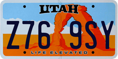 UT license plate Z769SY