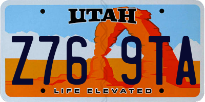UT license plate Z769TA