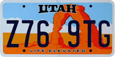 UT license plate Z769TG