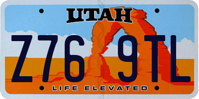 UT license plate Z769TL