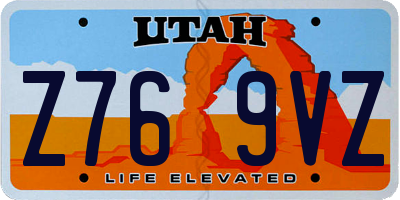 UT license plate Z769VZ
