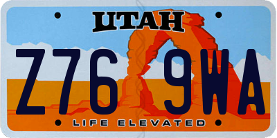 UT license plate Z769WA