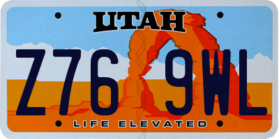 UT license plate Z769WL