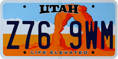 UT license plate Z769WM