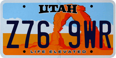 UT license plate Z769WR