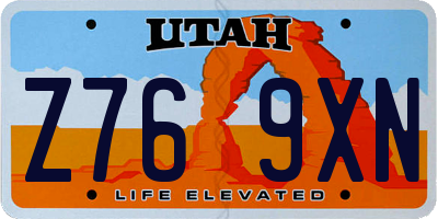 UT license plate Z769XN