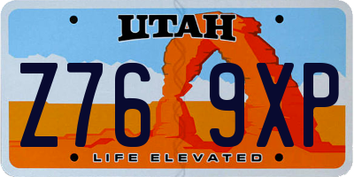 UT license plate Z769XP