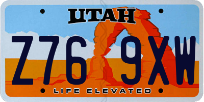 UT license plate Z769XW