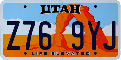 UT license plate Z769YJ