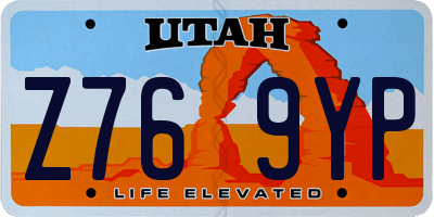 UT license plate Z769YP