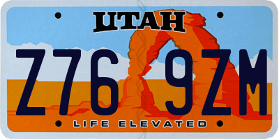 UT license plate Z769ZM