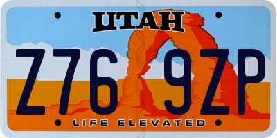 UT license plate Z769ZP