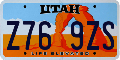 UT license plate Z769ZS