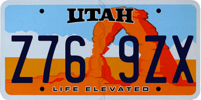 UT license plate Z769ZX