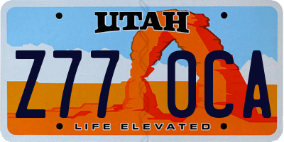 UT license plate Z770CA