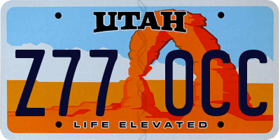 UT license plate Z770CC