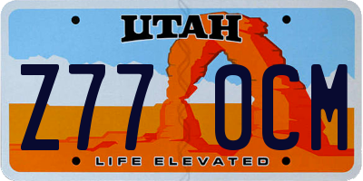 UT license plate Z770CM