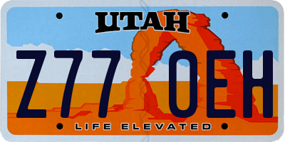 UT license plate Z770EH