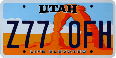 UT license plate Z770FH
