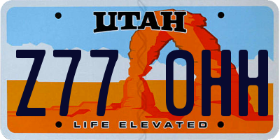 UT license plate Z770HH