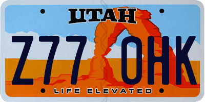 UT license plate Z770HK