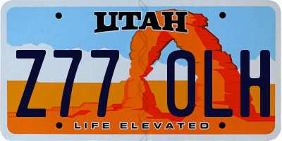 UT license plate Z770LH