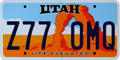 UT license plate Z770MQ