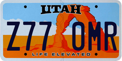 UT license plate Z770MR