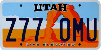 UT license plate Z770MU