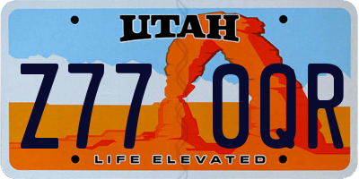 UT license plate Z770QR